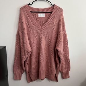 Lucky Brand Pink V-Neck Sweater